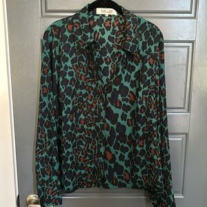 DVF leopard print blouse